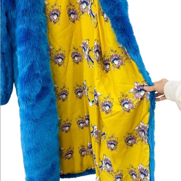 Free People Vibrant Blue Long Coat - Picture 11 of 16